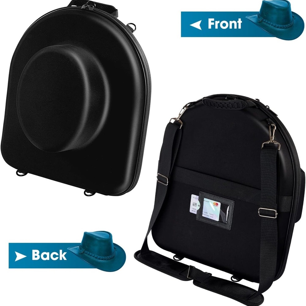 NWOT Hat Box Travel Fedora Case Universal Size Hat Carrier Storage Case Travel - Picture 3 of 9